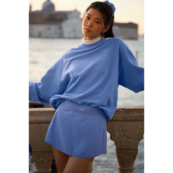 Alo Yoga Match Point Tennis Skirt Crystal Clear Blue M - Picture 14 of 16